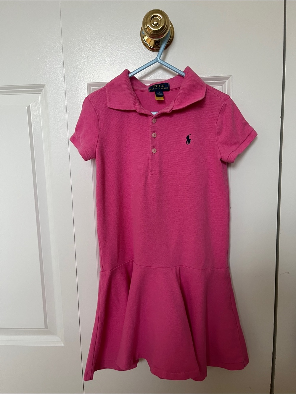 Ralph Lauren Pink Polo Dress with Navy Pony